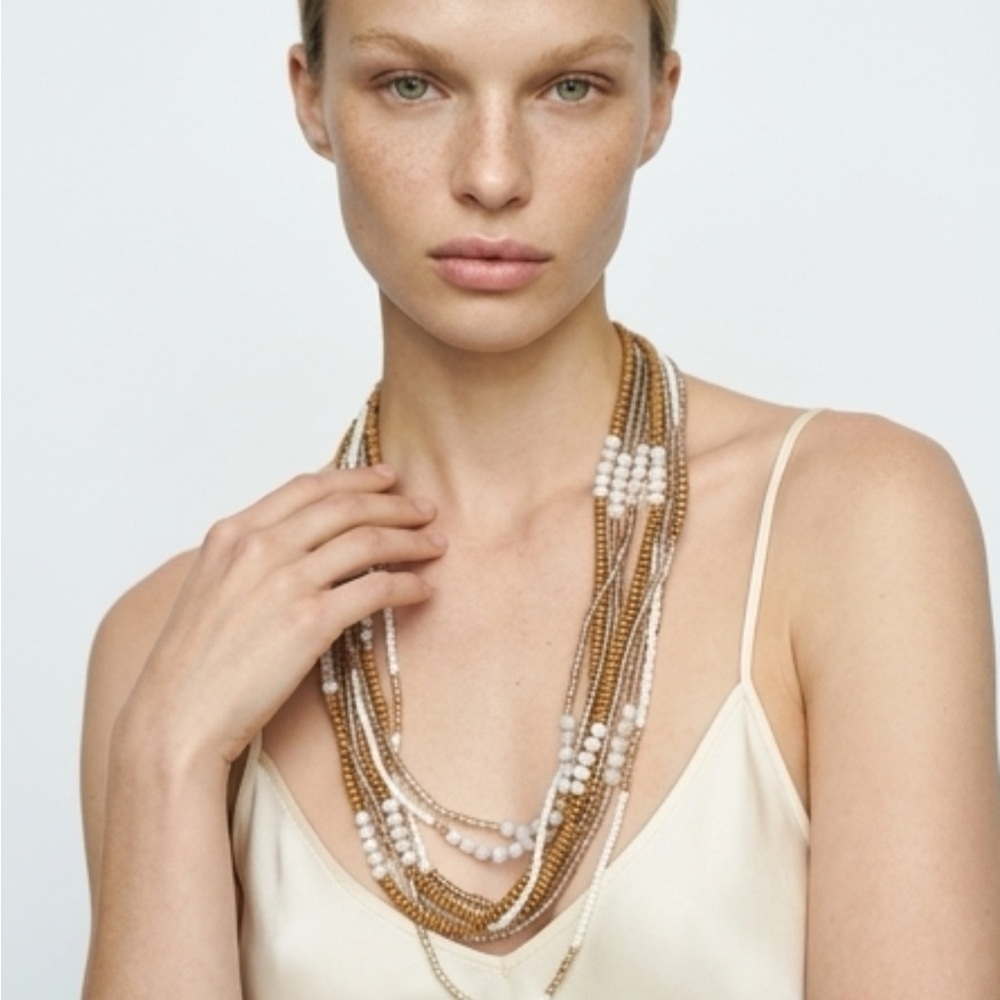Elegant Multi-Strand Beaded Necklace